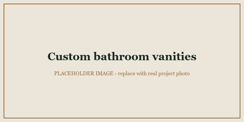 Custom Bathroom Vanities
